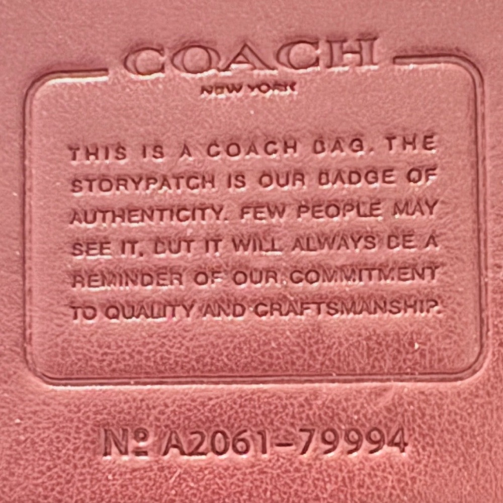 Coach Pebbled Leather Shoulder Bag in Taupe with Black Trim and Gold Hardware - Picture 3 of 3